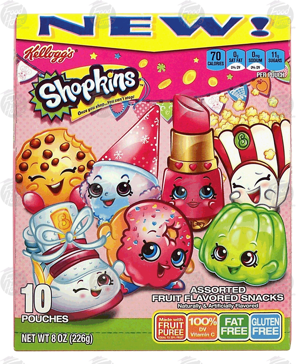 Kellogg's Shopkins assorted fruit flavored snacks, 10-pouches Full-Size Picture